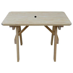 A & L Furniture Yellow Pine Traditional Table Only – Size 6ft and 8ft Table 6ft / Unfinished / No