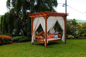 A & L Pergola Curtains Swing Beds 6' x 8' / Burgundy