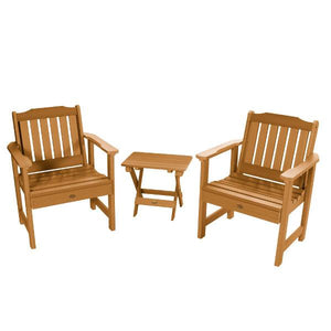 Adirondack 2 Lehigh Garden Chairs with Folding Side Table Conversation Set