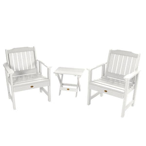 Adirondack 2 Lehigh Garden Chairs with Folding Side Table Conversation Set