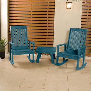 Adirondack 2 Lehigh Rocking Chairs with Side Table Conversation Set