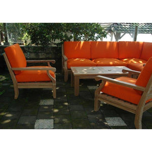 Anderson Teak Riviera Luxe 7-Pieces Modular Set with Rectangular Table A Seating Set
