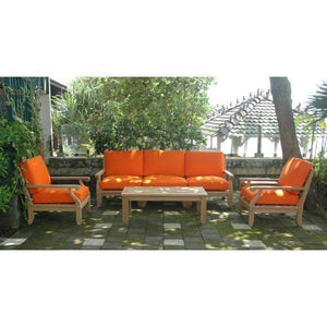 Anderson Teak Riviera Luxe 7-Pieces Modular Set With Rectangular Table B Seating Set
