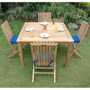 Anderson Teak Windsor Comfort Chair 7-Pieces Folding Dining Set Dining Set