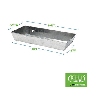 Antiqued Galvanized Steel Trays Trays