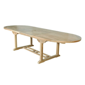 Bahama 117" Oval Extension Table With Double Extensions Outdoor Tables