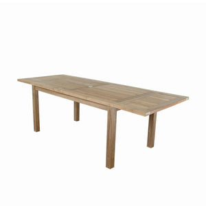Bahama 95" Rectangular Table With Double Leaf Extensions Outdoor Table