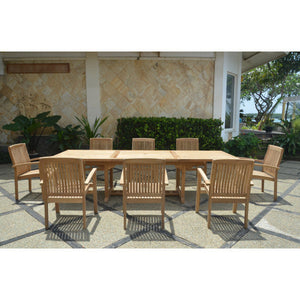 Bahama Stackable Sahara 9-Pieces Rectangular Dining Set A Dining Set