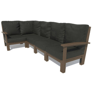 Bespoke Deep Seating 5 pc Sectional Set Sectional Set Jet Black / Weathered Acorn