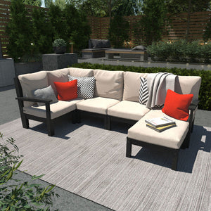 Bespoke Deep Seating 6 pc Sectional Set with Ottoman Sectional Set