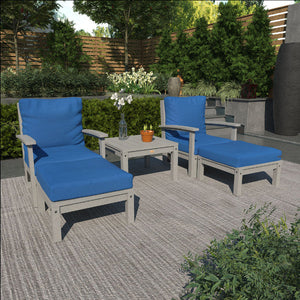 Bespoke Deep Seating Chaise Set with Side Table Chair