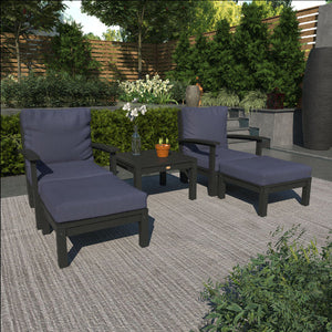 Bespoke Deep Seating Chaise Set with Side Table Chair