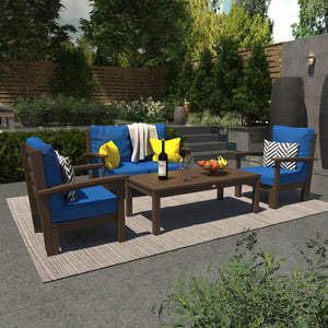 Bespoke Deep Seating Loveseat, Set of Chairs and Conversation Table Chair