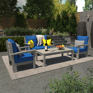 Bespoke Deep Seating Loveseat, Set of Chairs and Conversation Table Chair