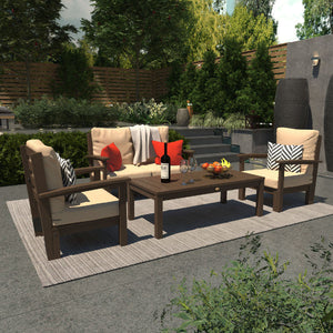 Bespoke Deep Seating Loveseat, Set of Chairs and Conversation Table Chair