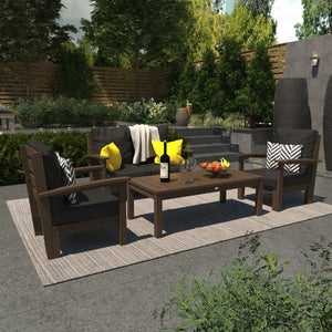 Bespoke Deep Seating Loveseat, Set of Chairs and Conversation Table Chair