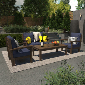 Bespoke Deep Seating Loveseat, Set of Chairs and Conversation Table Chair