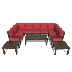Bespoke Deep Seating Sofa and Ottoman Outdoor Sofa Driftwood / Coastal Teak