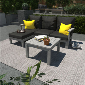 Bespoke Deep Seating Sofa, Ottoman and Side Table Sectional Set