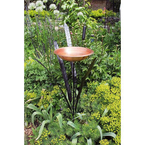 Cattail Birdbath Birdbath