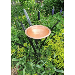 Cattail Birdbath Birdbath