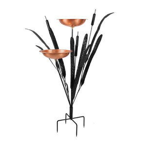 Cattail Birdbath Birdbath Double