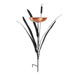 Cattail Birdbath Birdbath Single