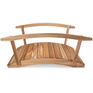 Cedar Garden Bridge with Side Rails Garden Bridge