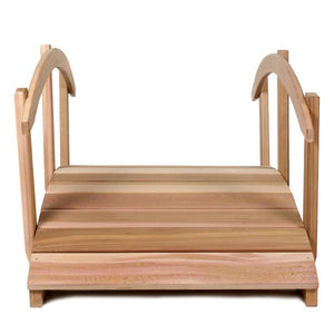 Cedar Garden Bridge with Side Rails Garden Bridge
