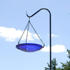 Cobalt Blue Crackle Glass Birdbath Bowl Birdbath Bowls