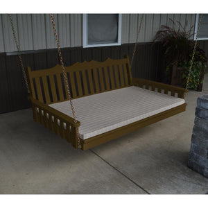 Yellow Pine 75" Twin Mattress Royal English Garden Swingbed