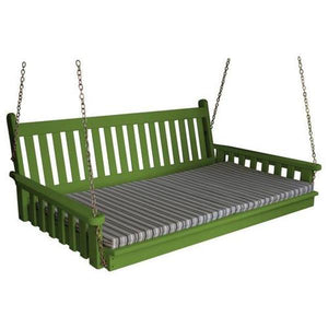 Yellow Pine 75" Twin Mattress Traditional English Swingbed - The Charming Bench Company