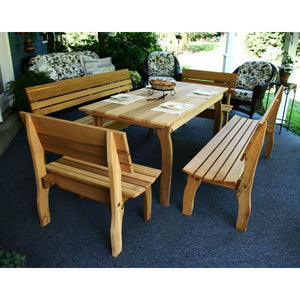 Creekvine Design Cedar Chickadee Dining Set Picnic Table 46 Inch / No