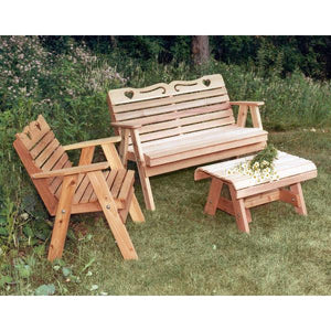 Creekvine Design Cedar Country Hearts Furniture Collection Table Unfinished