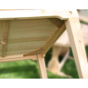 Creekvine Design Cedar Get-Together Dining Set Picnic Table 47 Inch / Unfinished / No
