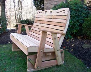Creekvine Designs Cedar Royal Country Hearts Rocking Glider
