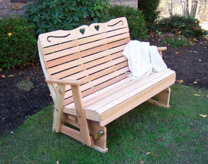 Creekvine Designs Cedar Royal Country Hearts Rocking Glider