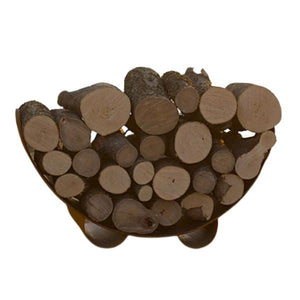 Crescent Log Rack - Carbon Steel Firewood Rack