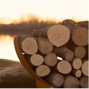 Crescent Log Rack - Carbon Steel Firewood Rack