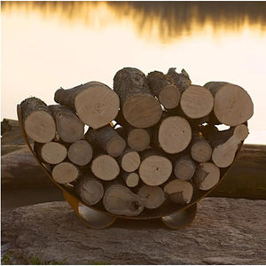 Crescent Log Rack - Carbon Steel Firewood Rack