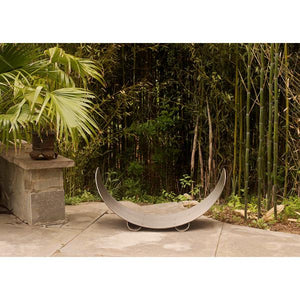 Crescent Log Rack - Stainless Steel Firewood Rack