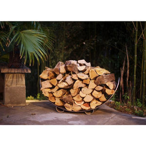 Crescent Log Rack - Stainless Steel Firewood Rack