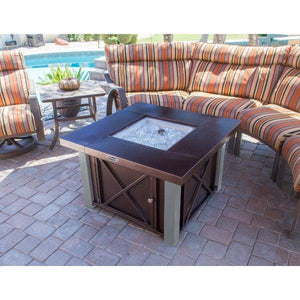 Decorative Hammered Bronze Fire Pit with Stainless Steel Legs Fire Pits