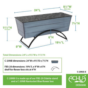 Flower Box With Odette Stand Flower Box