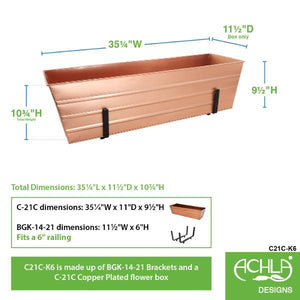 Flower Box with Railing Brackets Railing Brackets