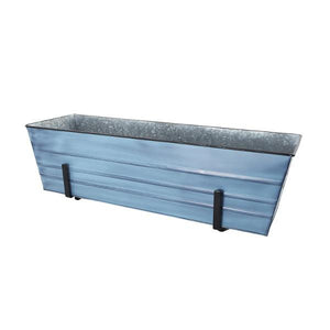 Flower Box with Railing Brackets Railing Brackets Large / Blue