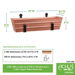 Flower Box with Wall Brackets Flower Box