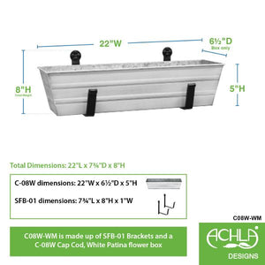 Flower Box with Wall Brackets Flower Box