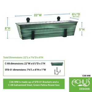 Flower Box with Wall Brackets Flower Box
