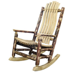 Glacier Country Adult Log Rocker Chair Rocking Chair